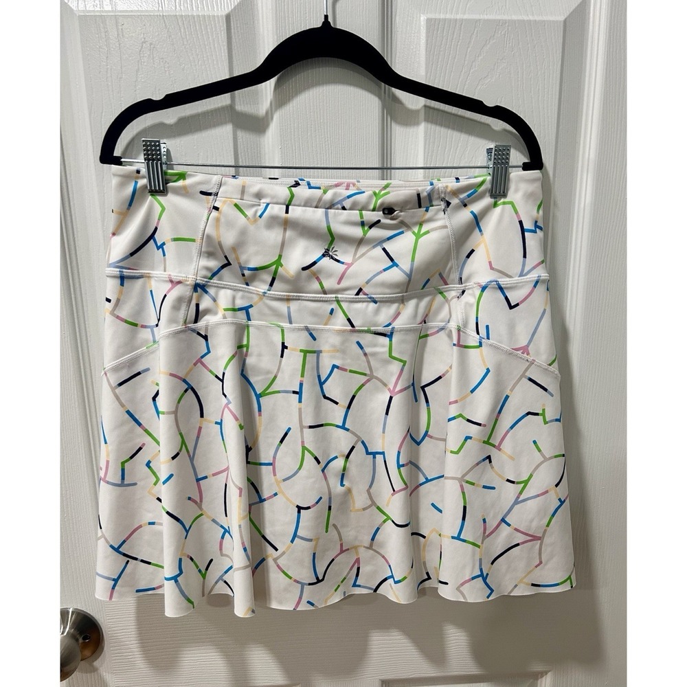 999 Skort 15.5" White Multi Color Sz Large Pockets - Picture 2 of 8